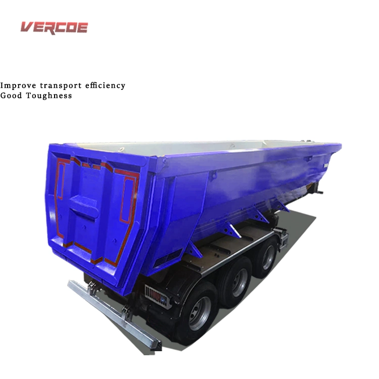 New Design 50t 60t 4 Axis U-Turn Back 3 6 Axles Heavy Duty Side Aluminum Rear 30 50 60ton Hydraulic Semi Truck Dnd Dump Trailer