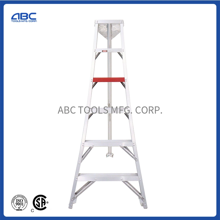 Heavy Duty Adjustable 1A Type Orchard Aluminum Tripod Ladder for Fruit Picking