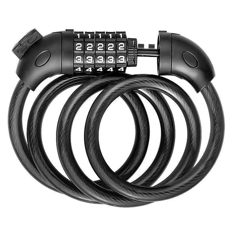 4 Feet High Security 5 Digit Resettable Combination Coiling Bike Cable Lock