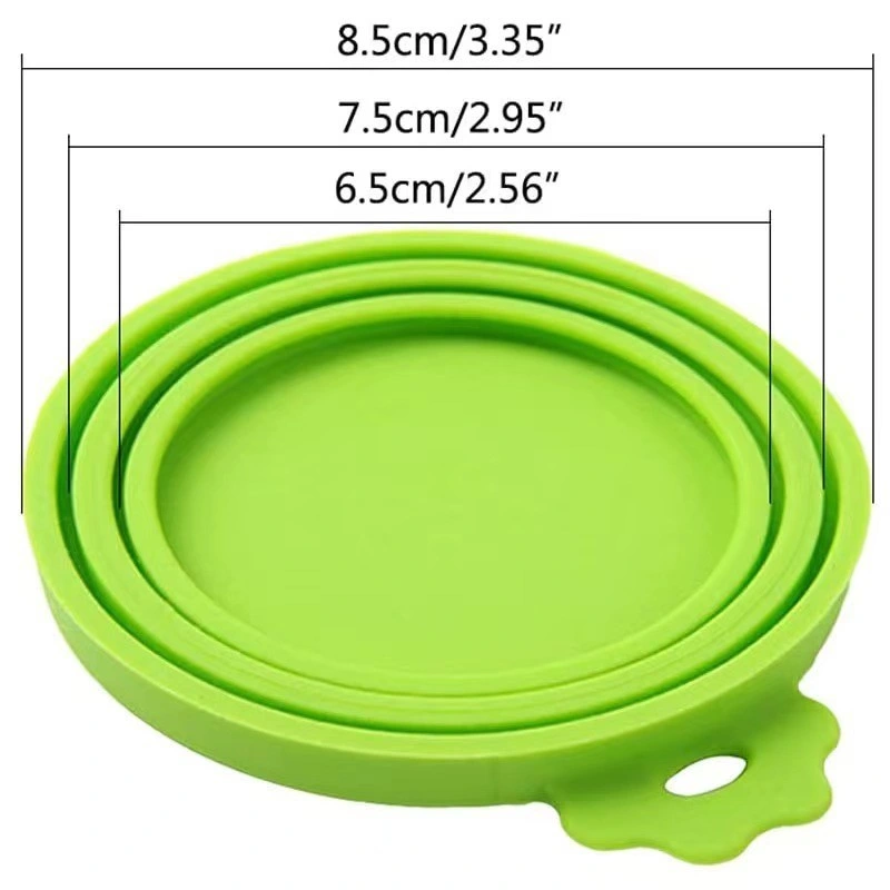 Factory Wholesale Universal Food Grade Silicone Stretchable Cat Dog Can Lid Cover for Pet Food Cans Silicone Pet Seal Lid Can