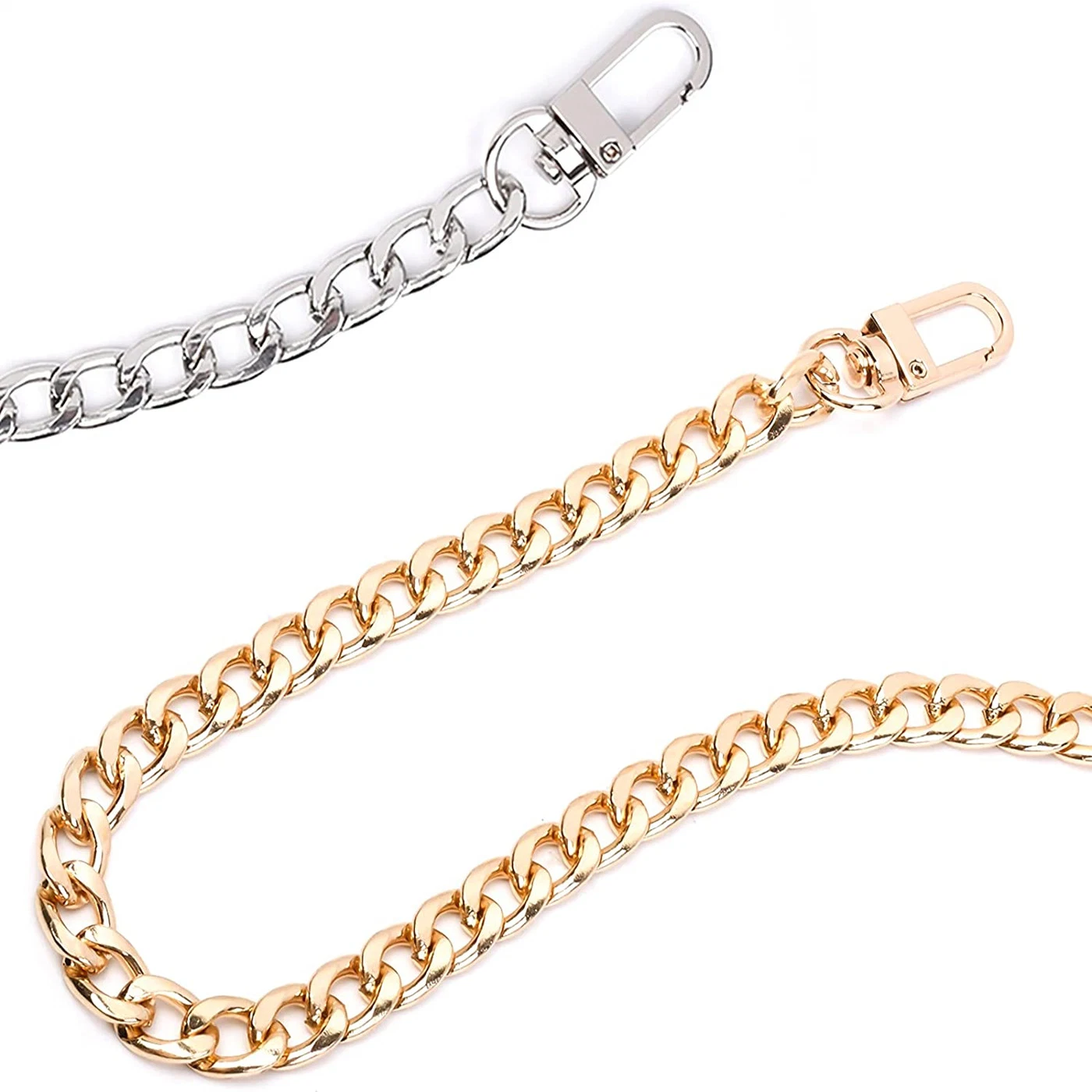 DIY Iron Flat Chain Strap Handbag Chain Accessories with Metal Buckles