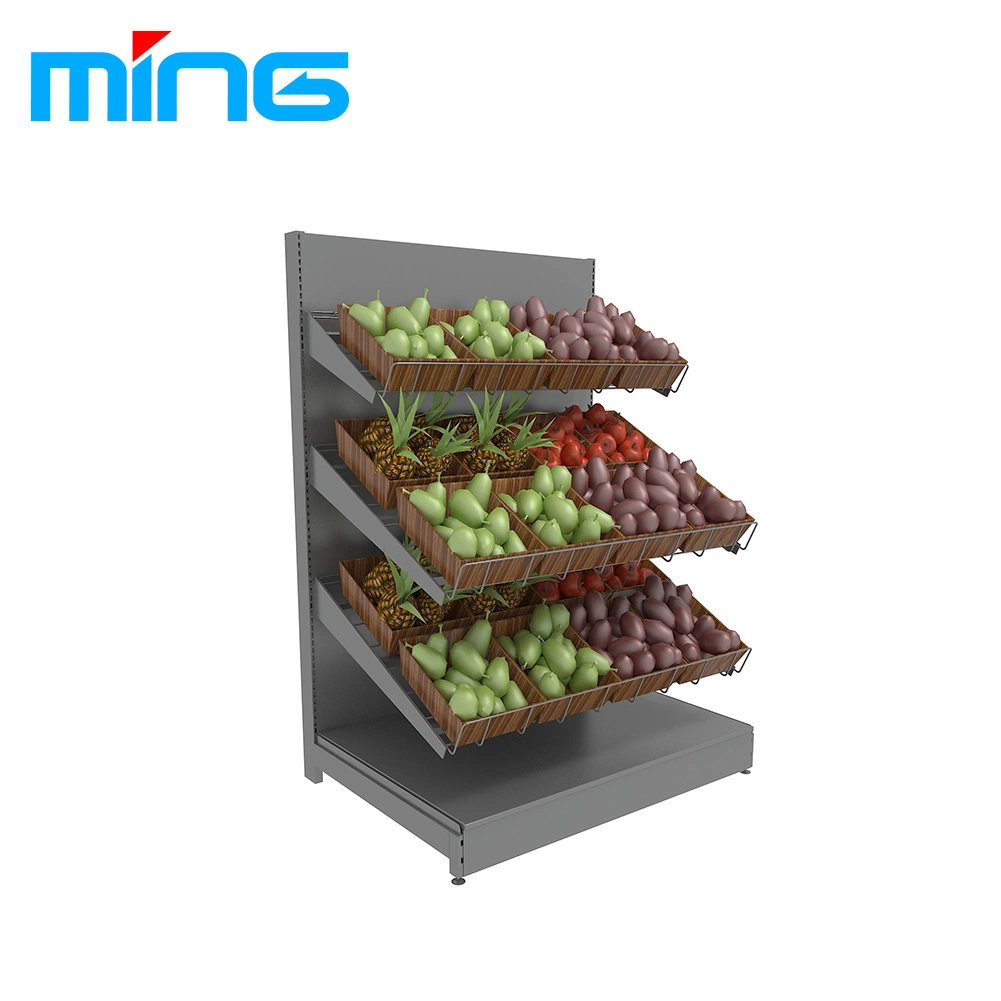 Supermarket Fruit Produce Bakery Wall Display Rack