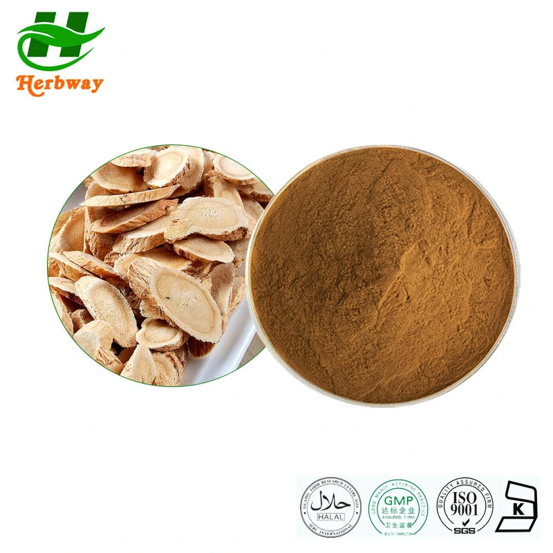 Herbway Kosher Halal FSSC HACCP Certified Astragalus Root Powder 1%-5% Astragaleside Wurzelextrakt