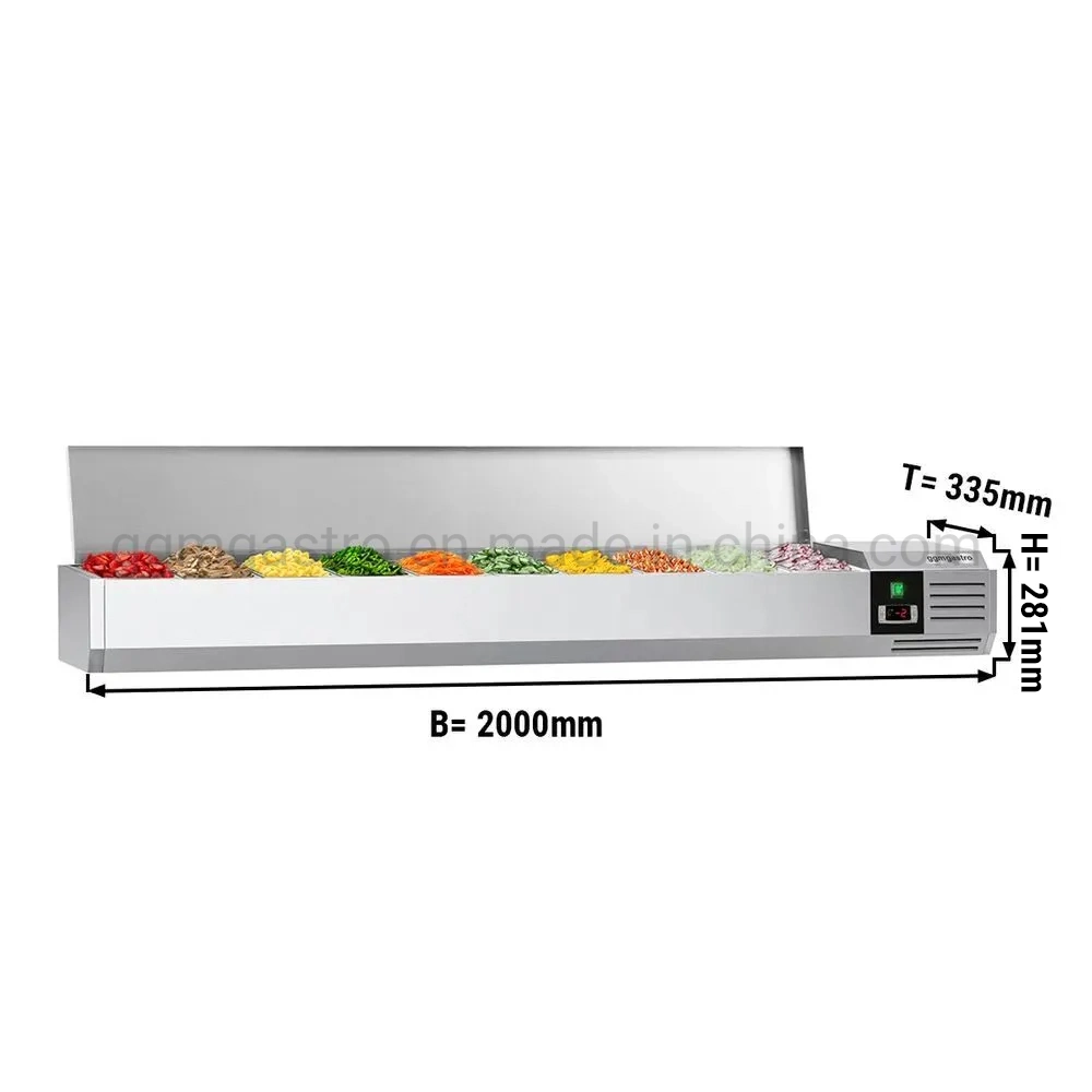 Ausgezeichnete Qualität Kommerzielle Elektrische Salatbar Kühlschrank Zähler
