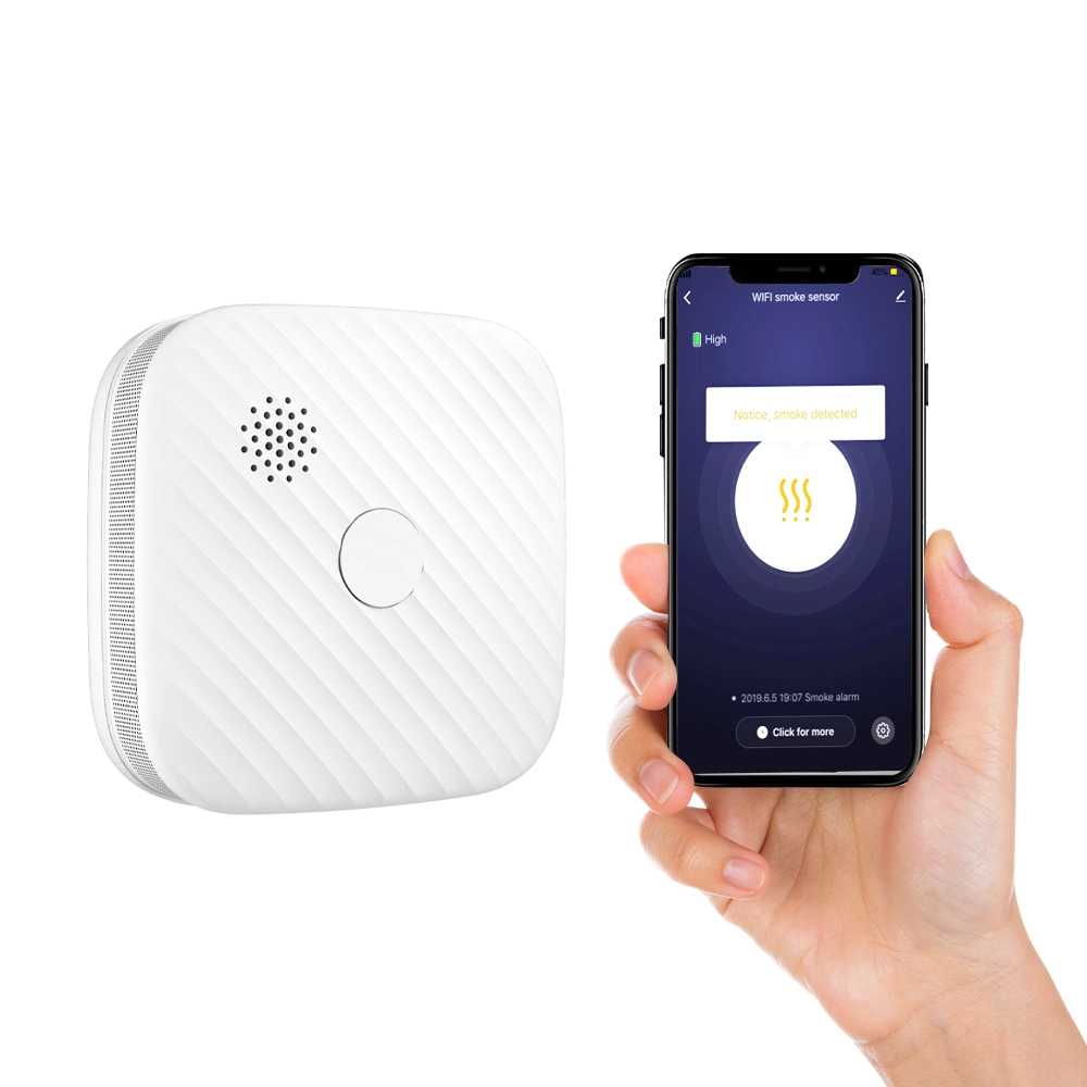 Smart Home Security Tuya WiFi Photoelectric Smoke Alarm