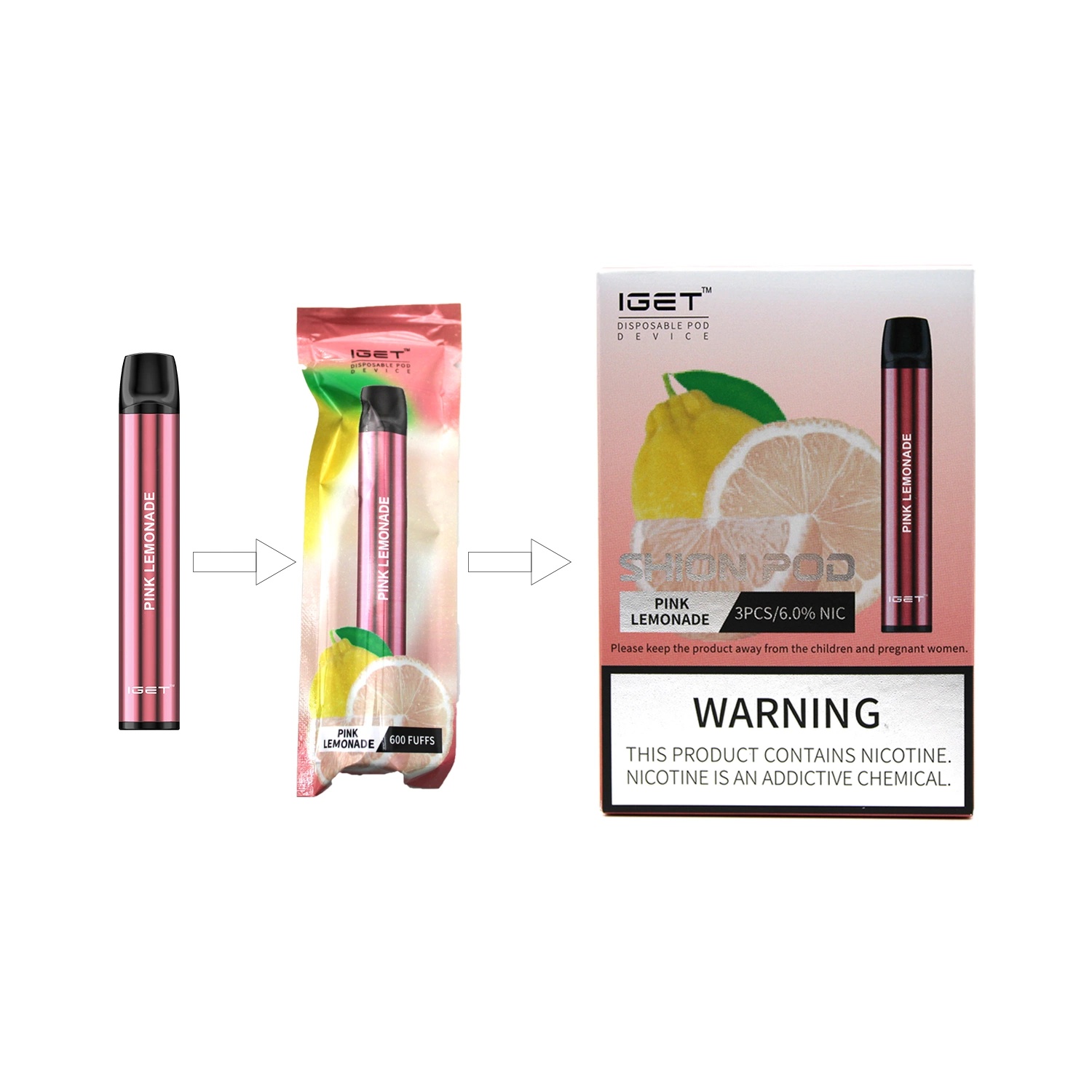 Best Mini Disposable/Chargeable Ecig Vape Juice Iget Shion XXL Shenzhen E Cigarette