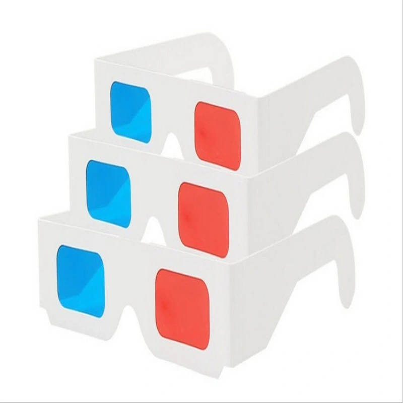 Disposable Cinema White 3D Red Blue Paper Glasses for Promotion 3D Glass