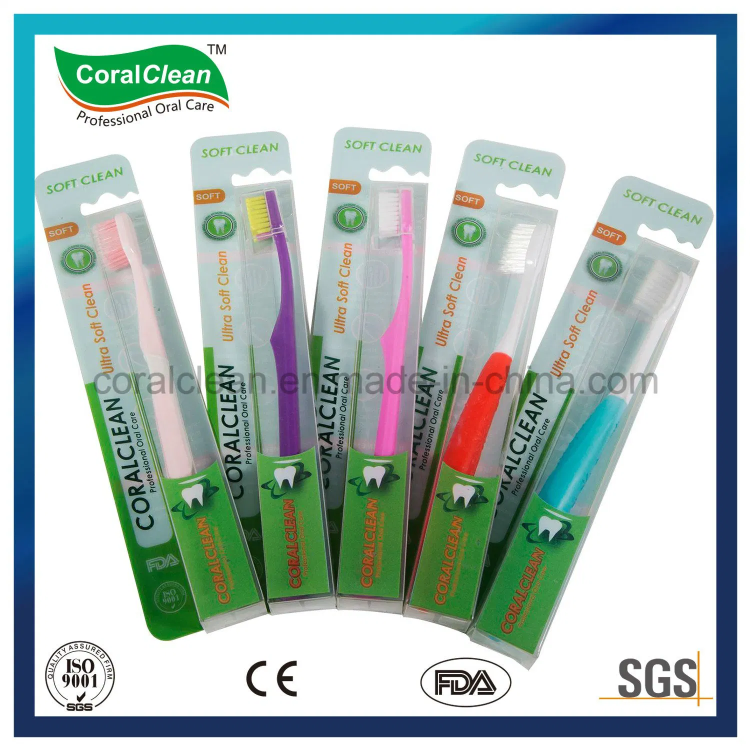 OEM High Quality Pet Box Pacakge Adult Toothbrush Manufacturer