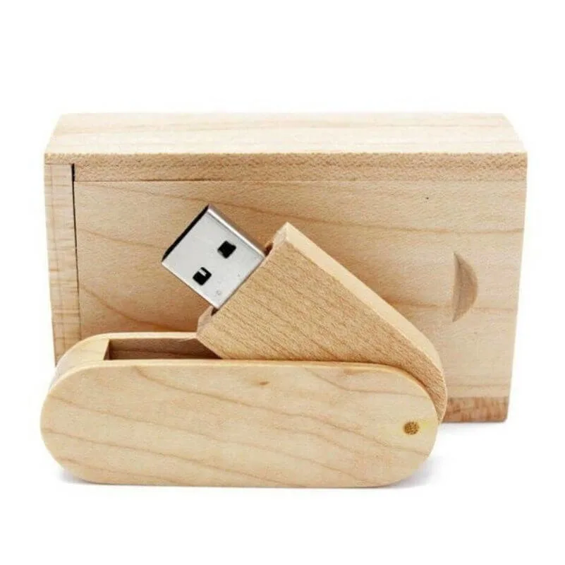 Giratorio de madera Stick USB 2.0 de la fotografía Don Memory Stick logotipo disponible gratis