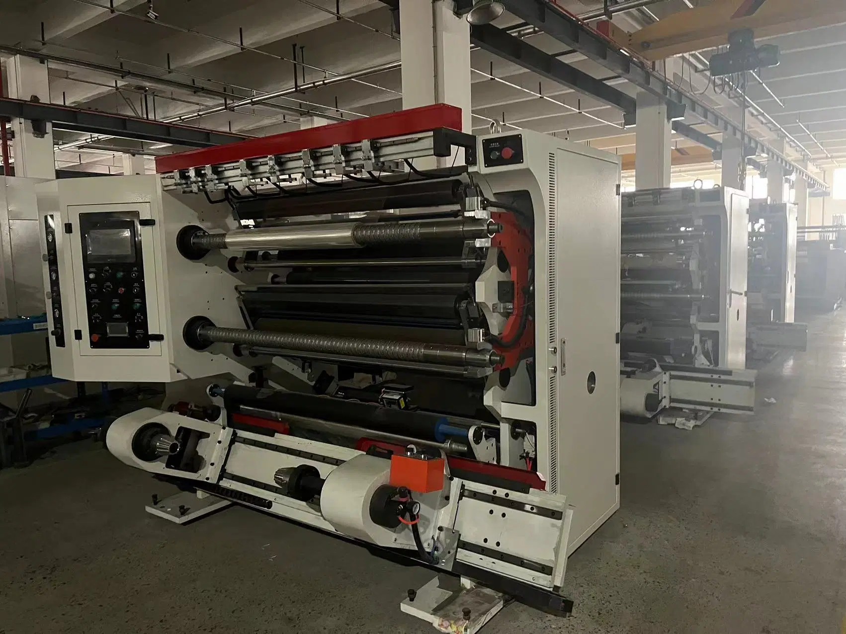 Pet PVC Film Stretch Film BOPP Film Window Film Packing Material Pet Film Laminating Film High Speed Film Paper Slitting Rewinding Machine Packing Machine