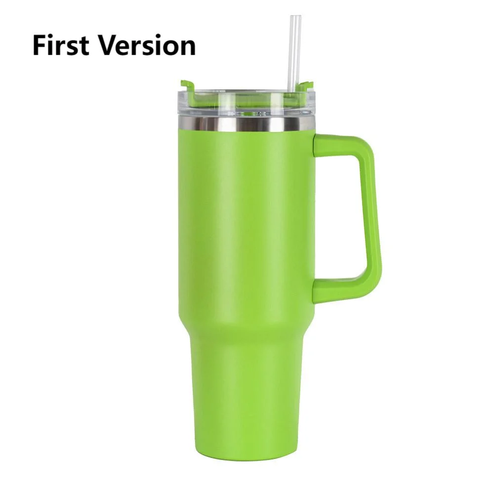 Frasco de vácuo isolado de aço inoxidável de grande capacidade para atacado de 40 oz Auto Caneca de viagem com pega