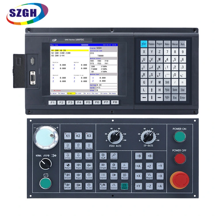 Neue CNC-Drehmaschine und Drehsteuerung mit englischem Panel CNC1000tdb Mit USB G Code SPS