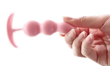 Pink Jelly Silicone Anal Plug Adult Sex Products for Gay Man