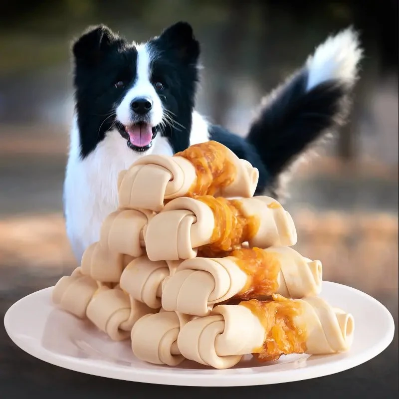 Natürliche Haustier Nahrung Versorgung Anpassbare Hund Snack Behandelt Großhandel/Lieferant Dental Kaut geknoteten Knochen für das Training