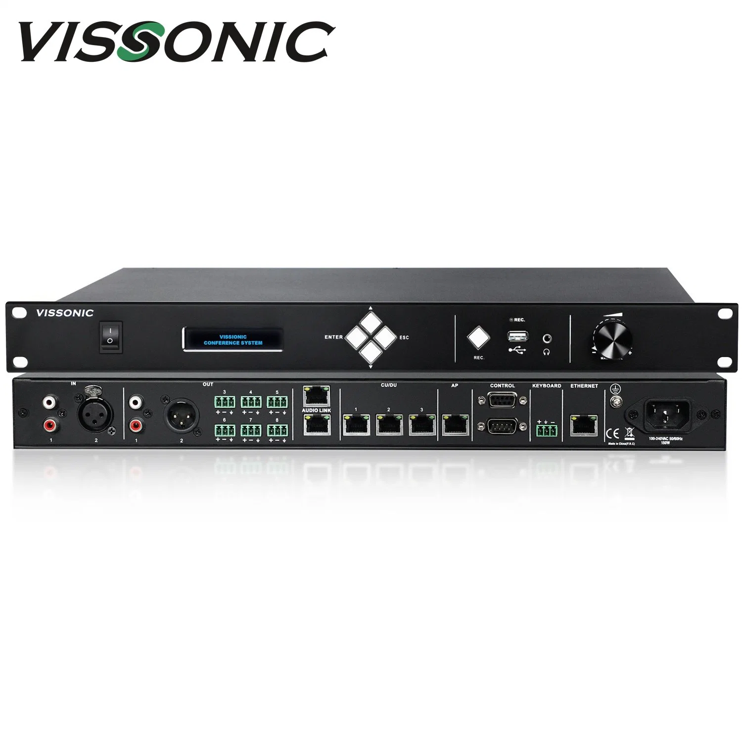 Vissonic Full Digital Networked DSP Array Conference Microphone Conference Processor