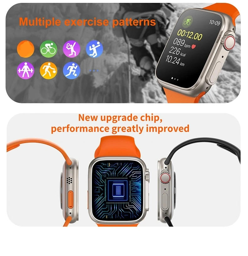 Series 8 Smart Watch I8 Ultra 45mm 49mm Two Strap Tws Bluetooth Headset Men Women Heart Rate Monitor Fitness Sport Smartwatch