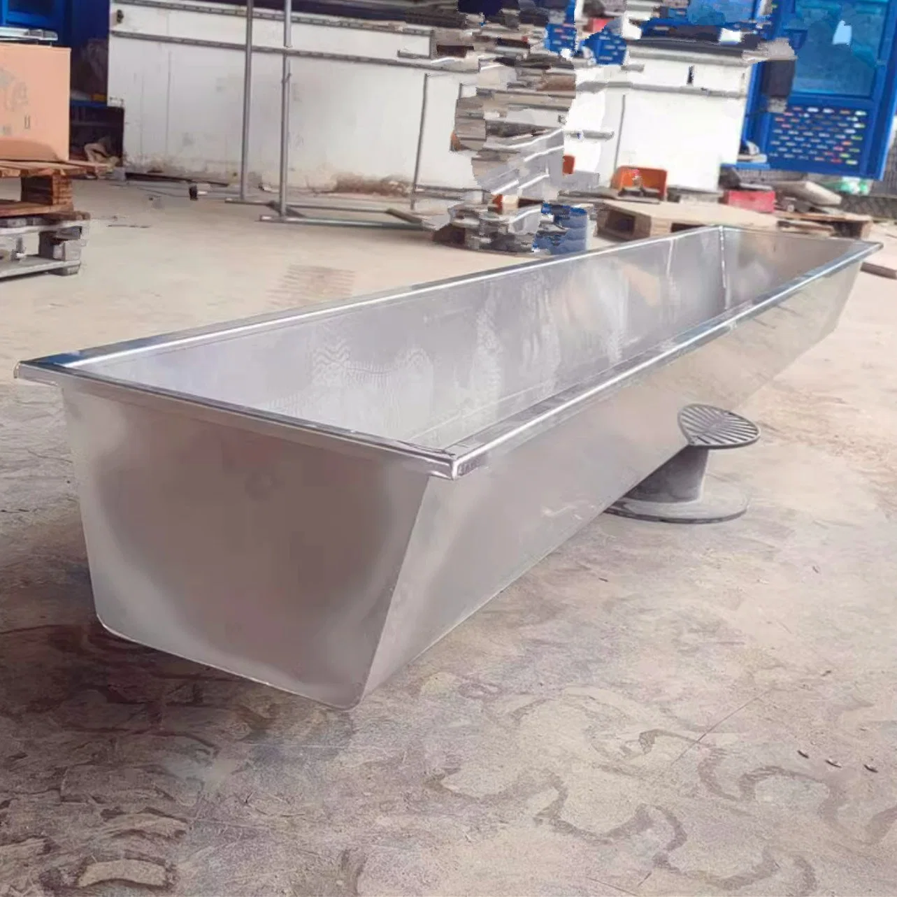 1m Stainless Steel Sheep / Goate Feeding Trough with Legs