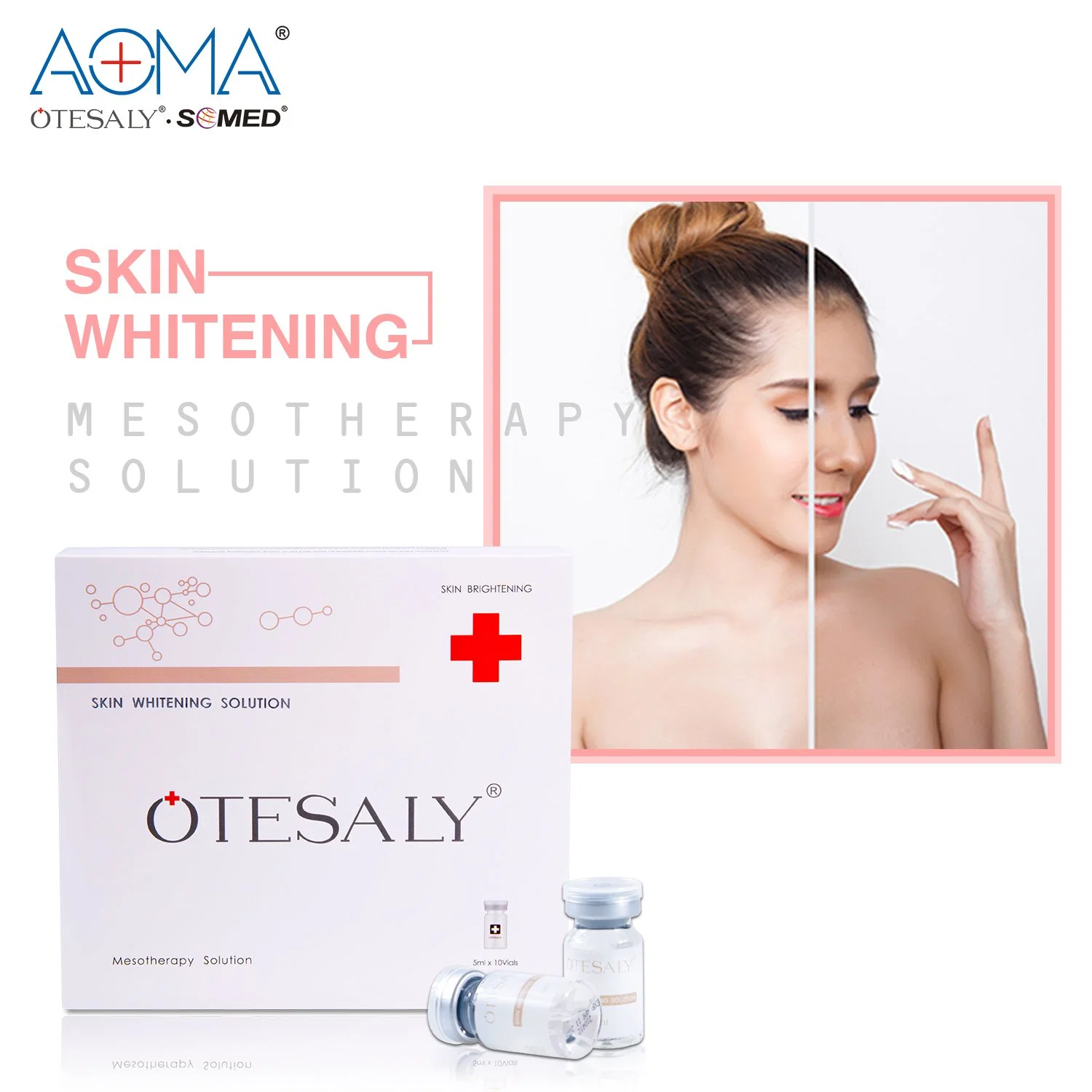 Otesaly for Face Body Lightening Skin Whitening Treatment Mesotherapy Solution Via Meso Gun