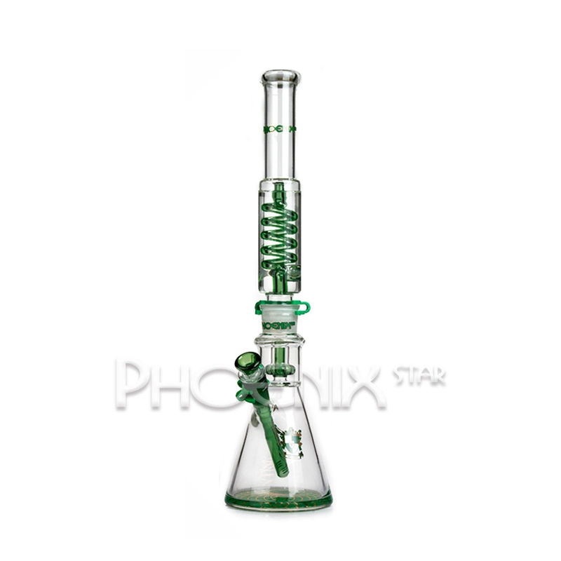 Hot Sale 19 Inches Tall Glass Freezable Coil Pipe Showerhead Perc Big Freeza Glass with Showerhead Perc Glycerin Coil Wholesale