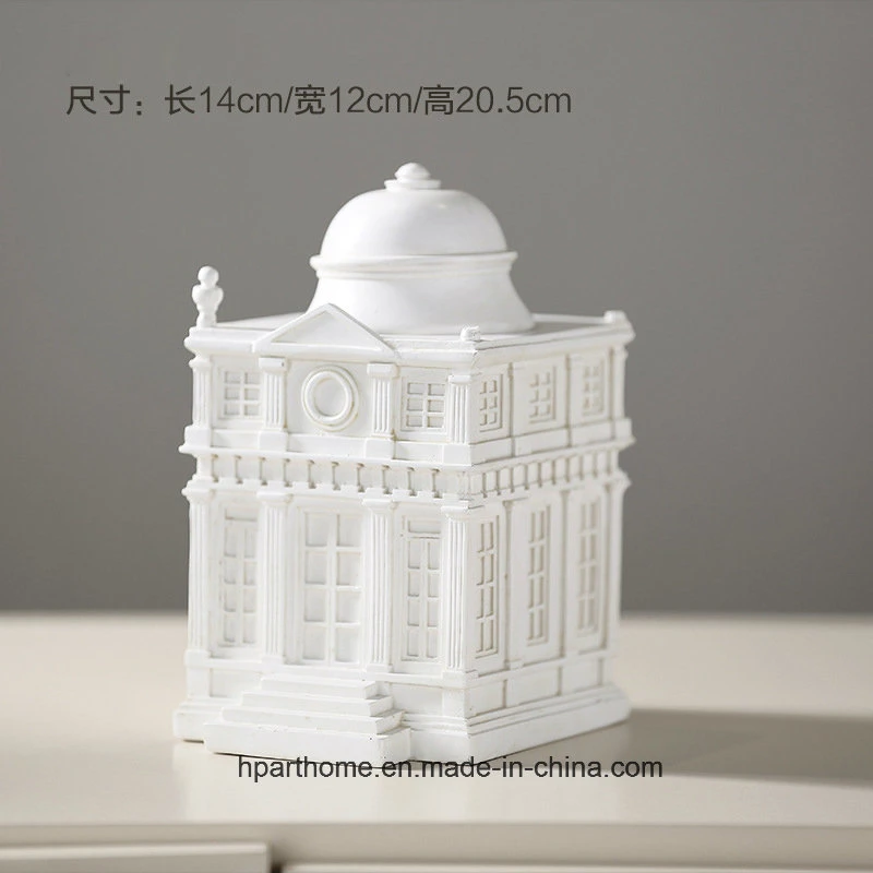 Hot Selling New and Fancy White House Resin Money Box