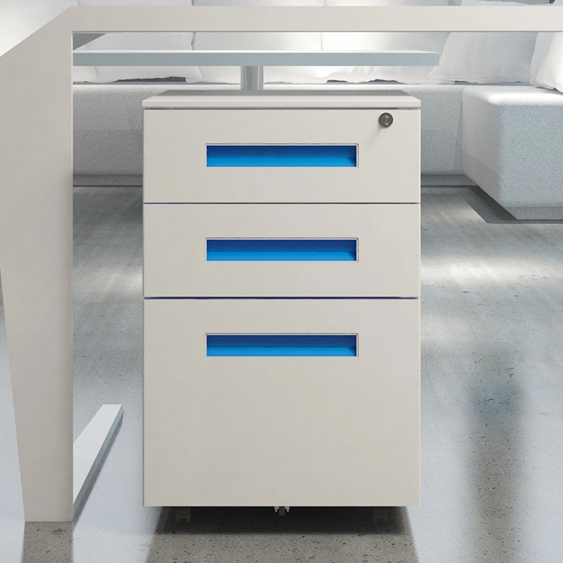 Office Furniture All Steel Lockable Mobile 3 Drawer Filing Cabinet Pedestal Filing Cabinet