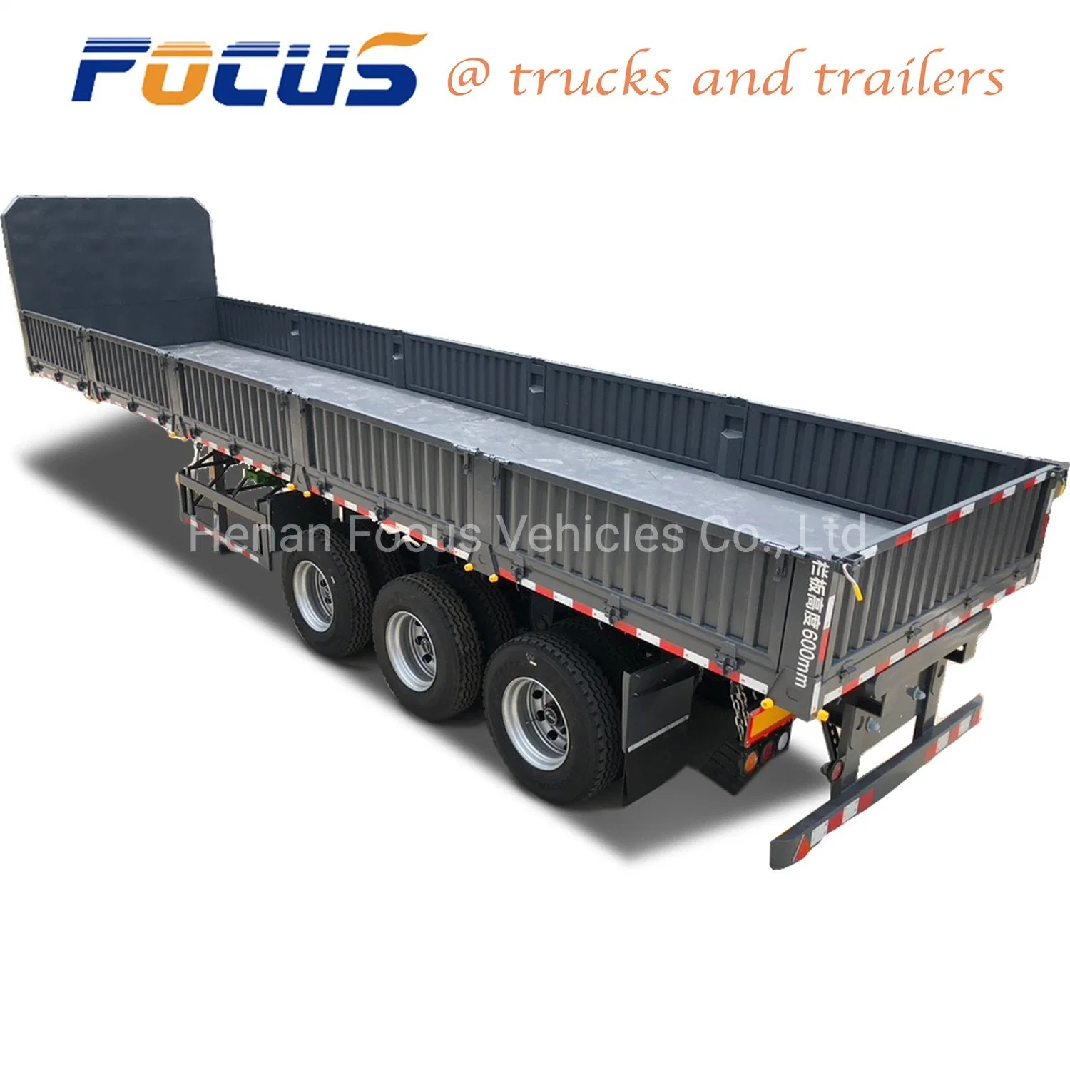 3 Axle Heavy Truck Trailer / Side Tipping Trailer/ Dump Tipper Trailer/ Dump Trailer