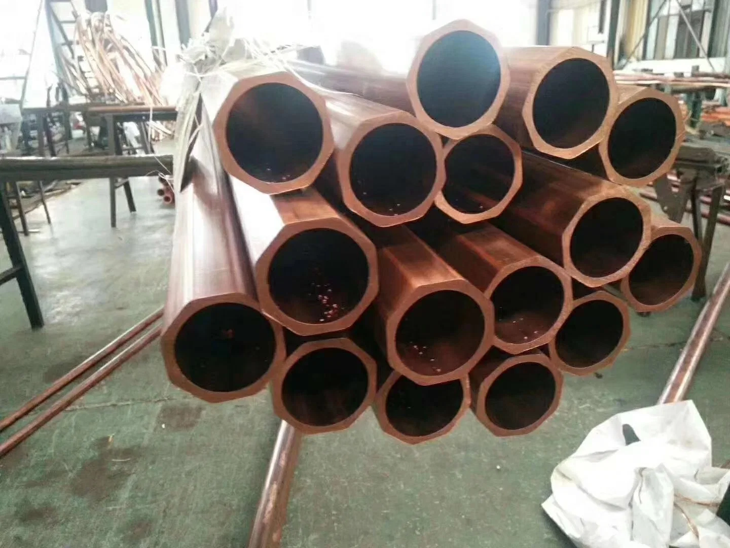 Custom Antique High Pressure Punching Straight Hollow Brass Tube