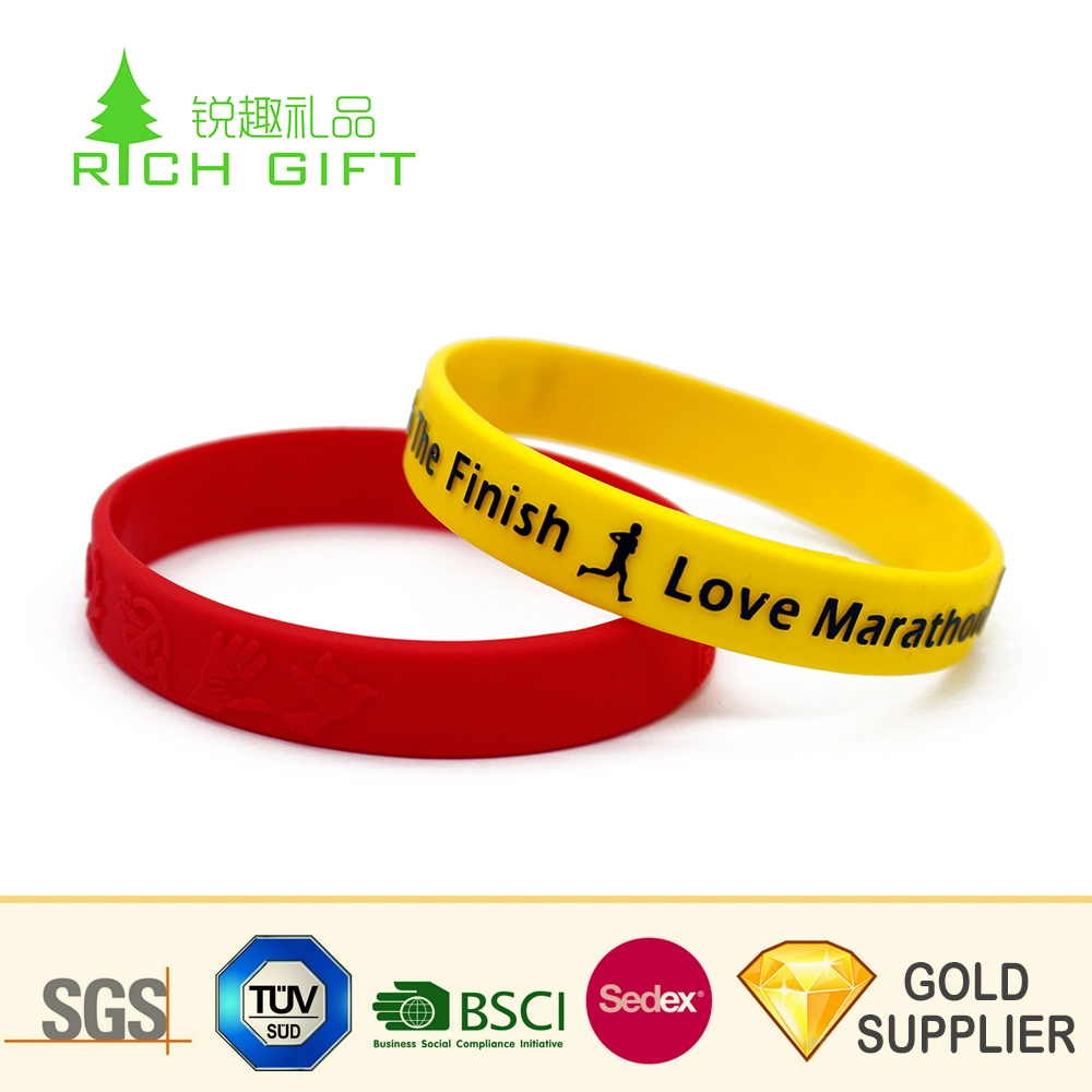 Wholesale/Supplier Bulk Cheap Custom Eco Friendly Cmyk Printing Silicone Wristbands with Difference Size