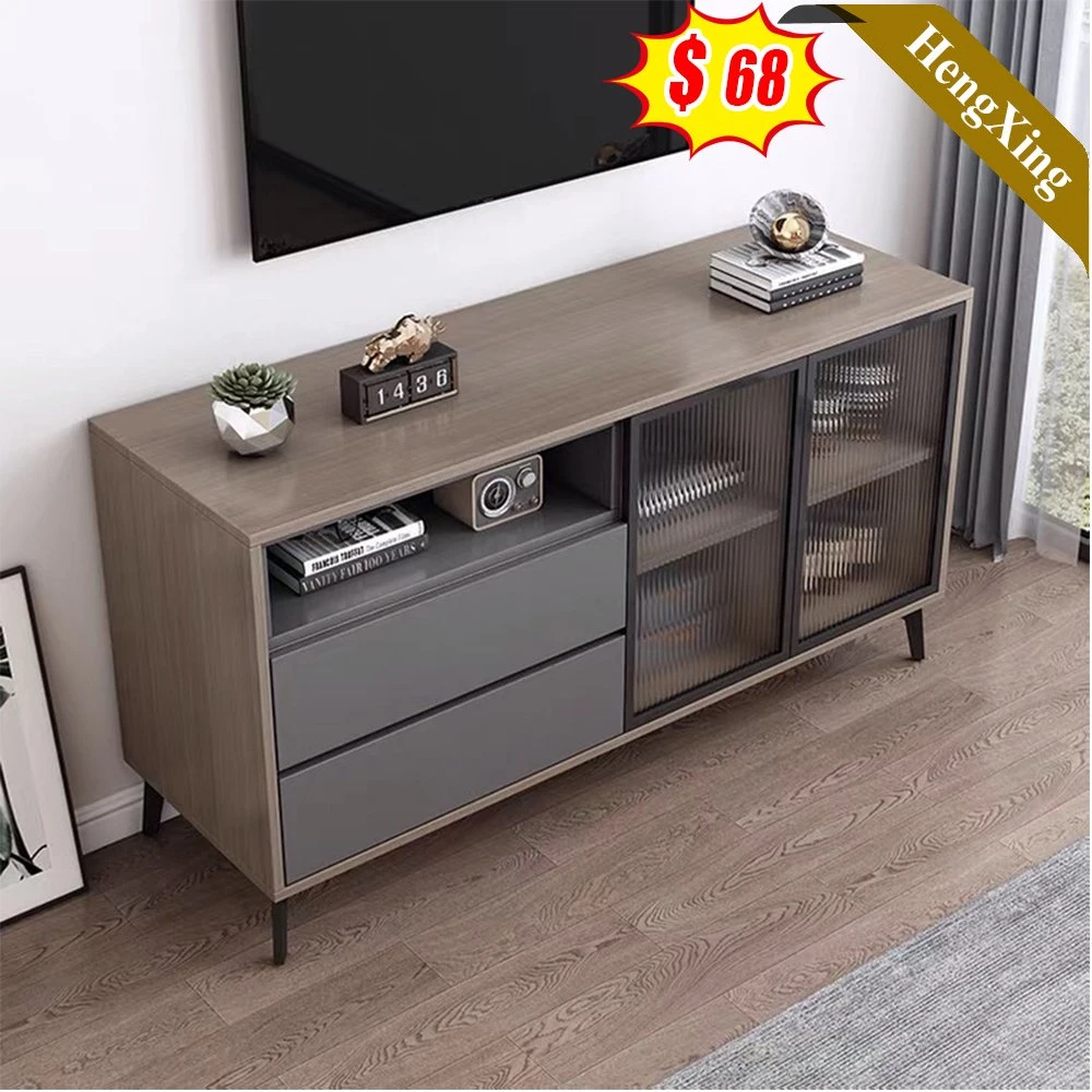 China Superior Quality Buffet Dining Table Glass Door Storage Cabinet Wooden Sideboard Furniture