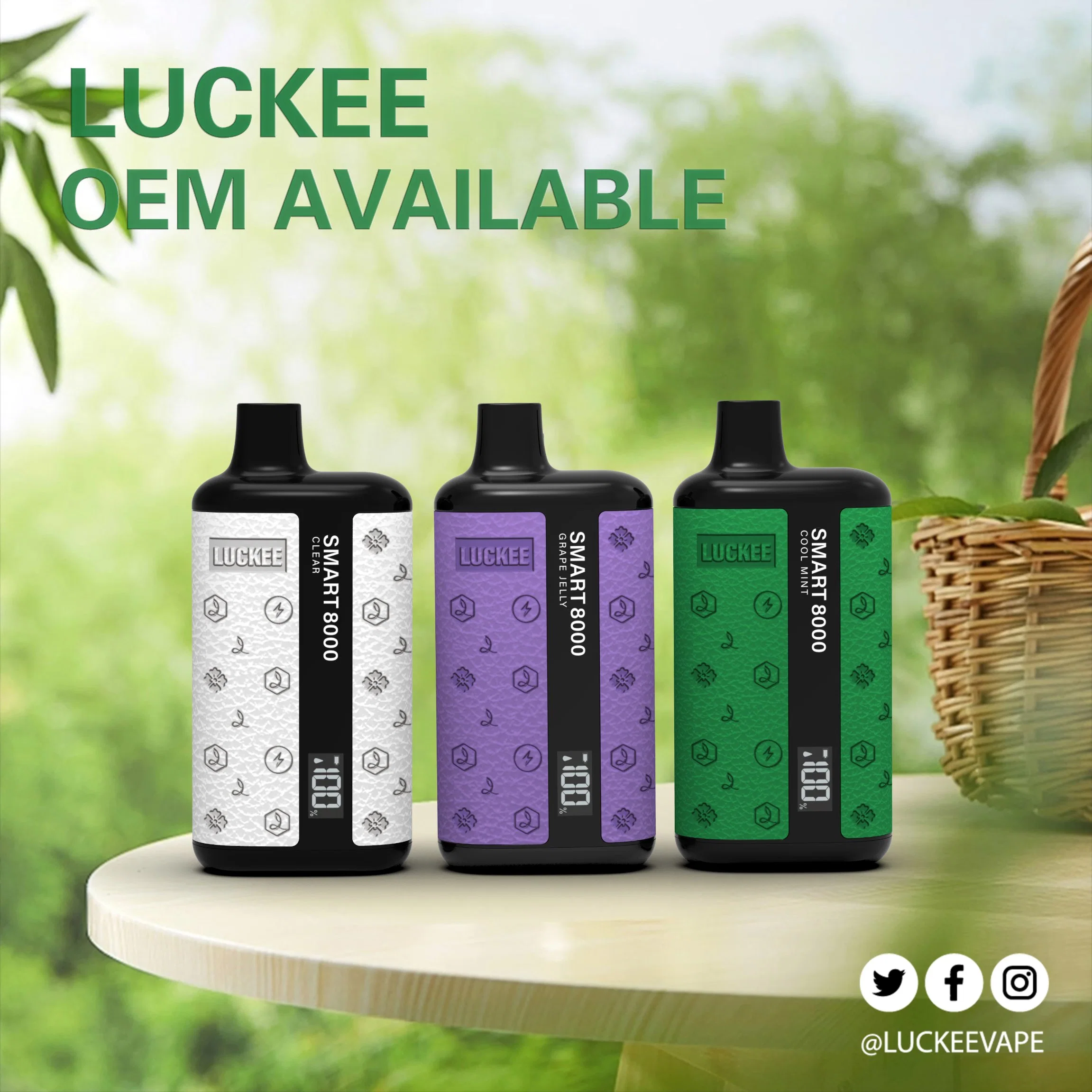 Luckee OEM ODM 8000 Puff 20 Ml Digital Screen Wholesale/Supplier I Disposable/Chargeable Vape Custom Vaporizer Pen