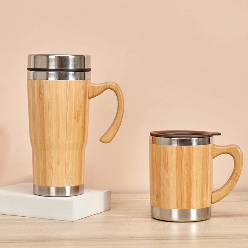 Wholesale/Supplier Eco Friendly Bamboo Beer Bottles Stainless Steel Coffee Travel Car Mug in Stock