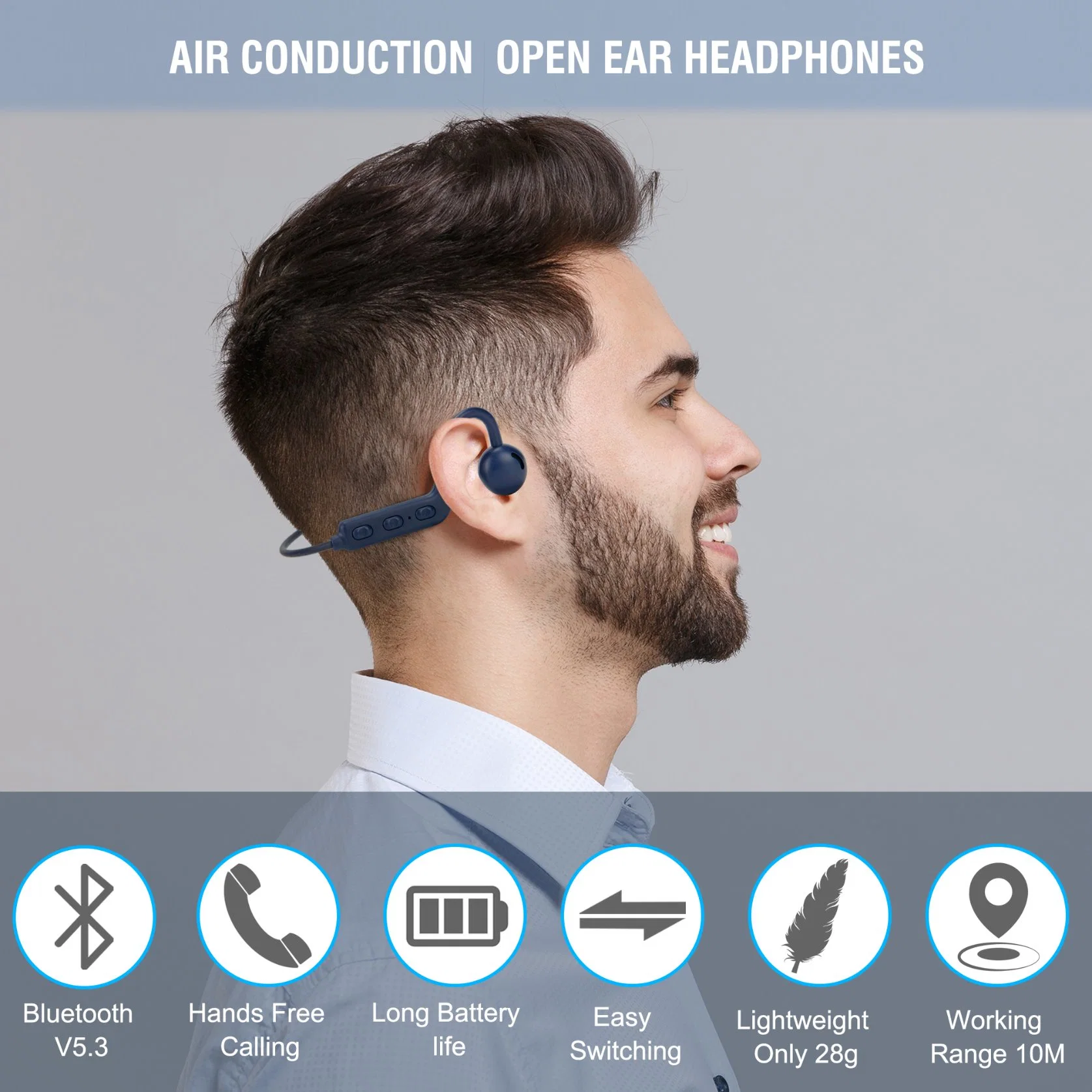 Bluetooth Sport avec écouteurs sans fil IPX4 casque casque