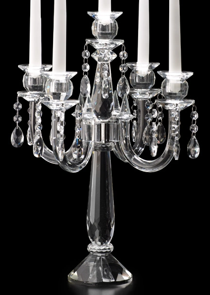 18 1/2en el ornamento de candelabros candelabro de cristal