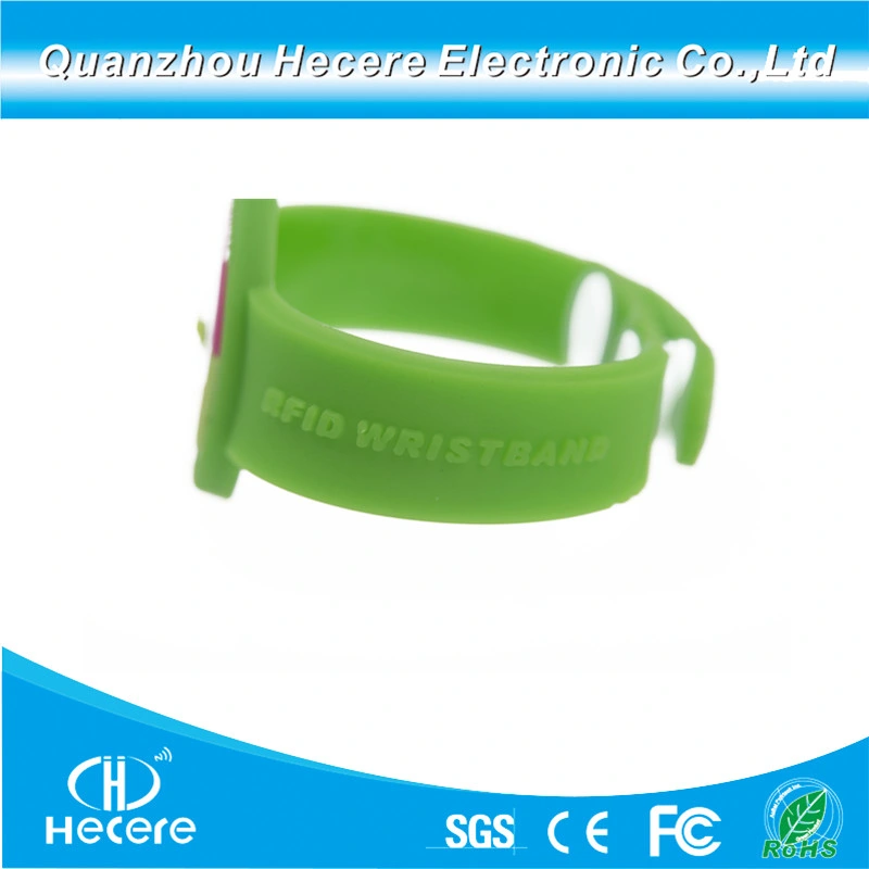 Hot Sale 125kHz Tk4100 RFID Embossed Waterproof PVC Wristband Watchband