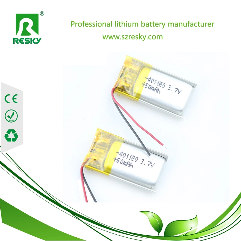 3.7V Rechargeable Lithium Polymer Battery 401430 for Bluetooth Headset