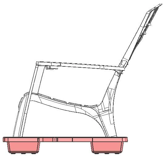 Newly Design Cheap Armless Chair Moulding with Three Back Insert