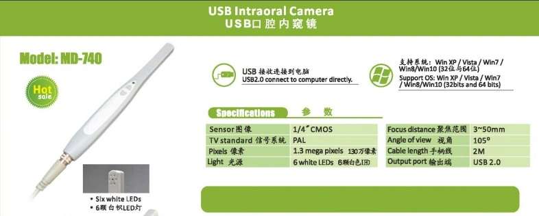 Dental USB Intraoral Camera Support USB-X MD740