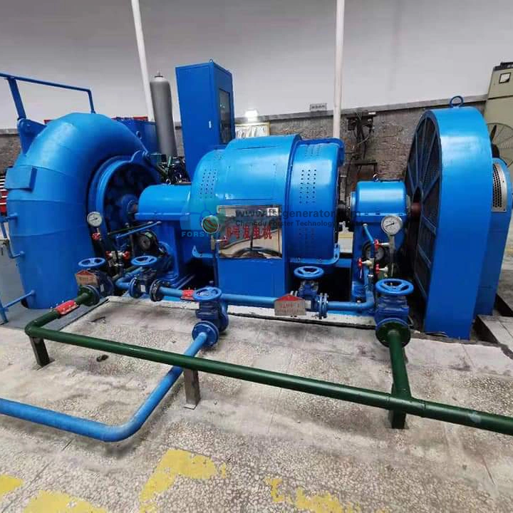 50 m de tête d'eau 250 kw turbine hydroélectrique