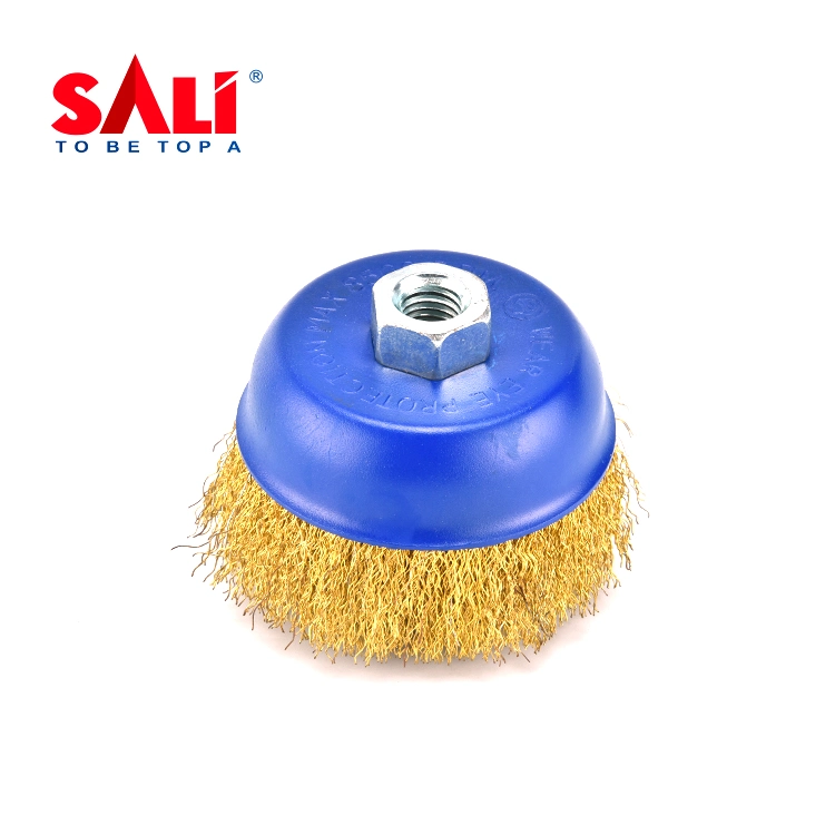 Sali High quality/High cost performance Brass Wire Cup Brush for Removing Rust and Paint