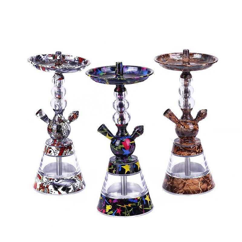 2021 Venta caliente árabe narguile Shisha Hookah camuflaje color acrílico portátil narguile