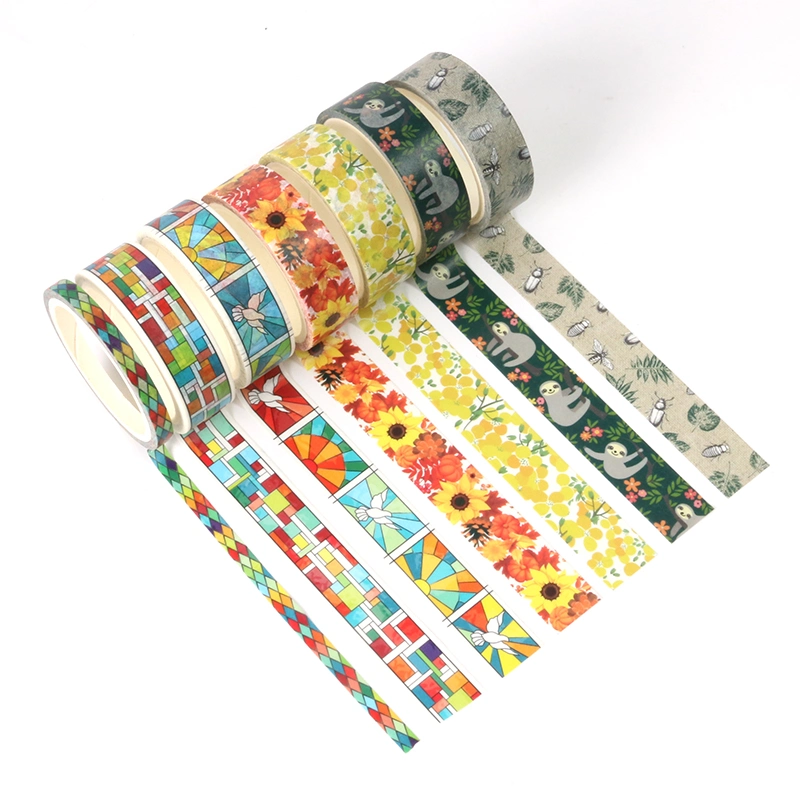 Hot Stamping Colored Gold Foil Stationery Decoration Adhesive Washi Paper Tape