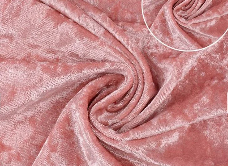 Ice Flower Recycled Polyester Plush Shiny Korean Tessuti Velvet Soft Terciopelo Stretch Fabric Characteristics for Dress