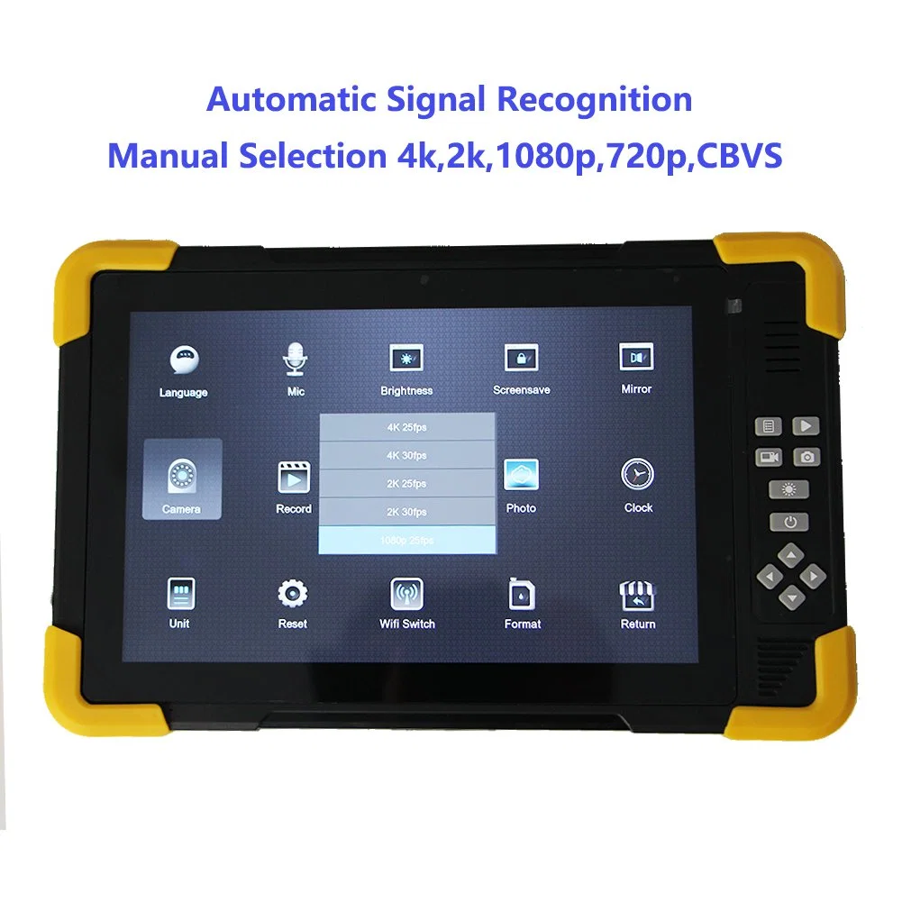 Battery Powered Handheld Portable 10.1 Inch Touch Screen Recording CCTV DVR Monitor Support 10 Times Zoom