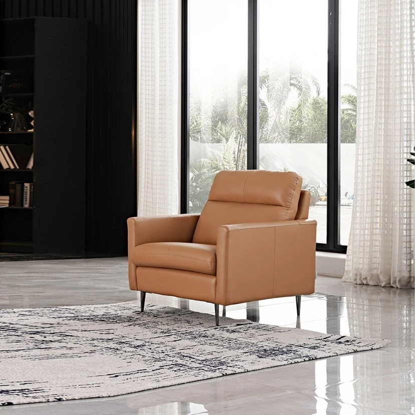 Contemporary Designer Home Settees Loveseat Chair Living Room Furniture Couches Leather Sofa