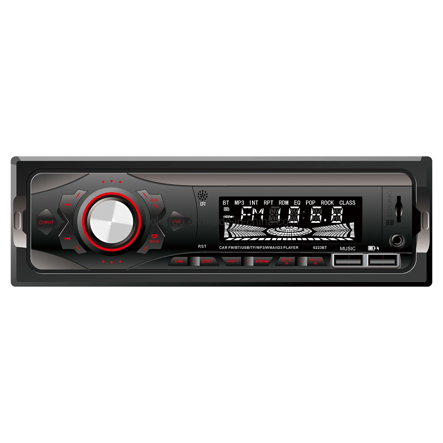 Carro Bluetooth USB multimédia de rádio FM Player de áudio MP3