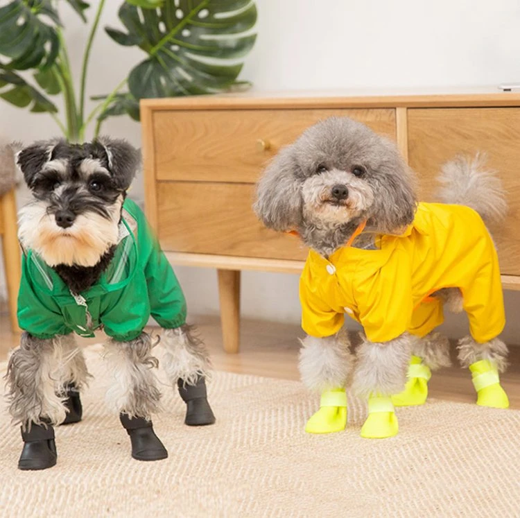 De nouvelles bottes de chien de silicone écologique d'arrivée des pluies en silicone souple de vente de chaussures Amazon chaud la protection de chaussure pour les animaux de compagnie