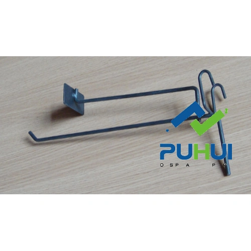 Retail Shop Fittings Metal Wire Rack Double Lines Hook with Price Tag (PHH102A)