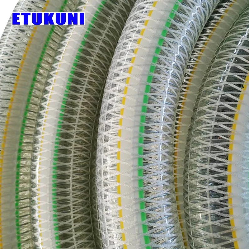 Aging Resistance China Made Stainless Steel Wire Polyester Reinforced PVC Vacuum Hose Pipe