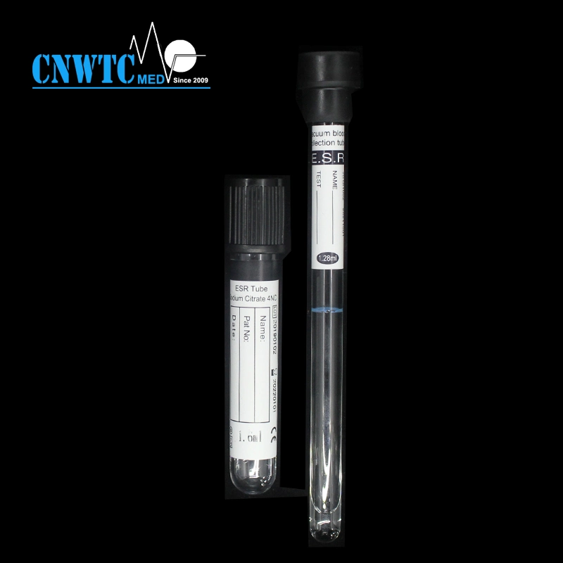 Medical Supply ESR Vacuum Tube for Hospital with Sodium Citrate