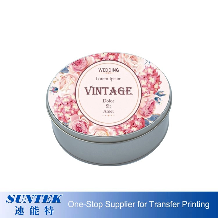 Heat Transfer Custom Printing 2D Metal Candy Tin Box Round Shape